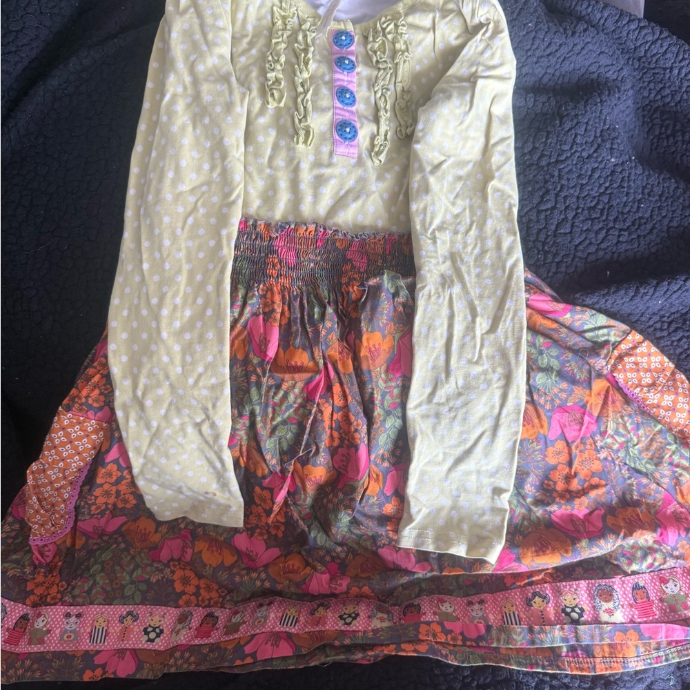 Matilda Jane Yellow and Pink Floral Kids Dress